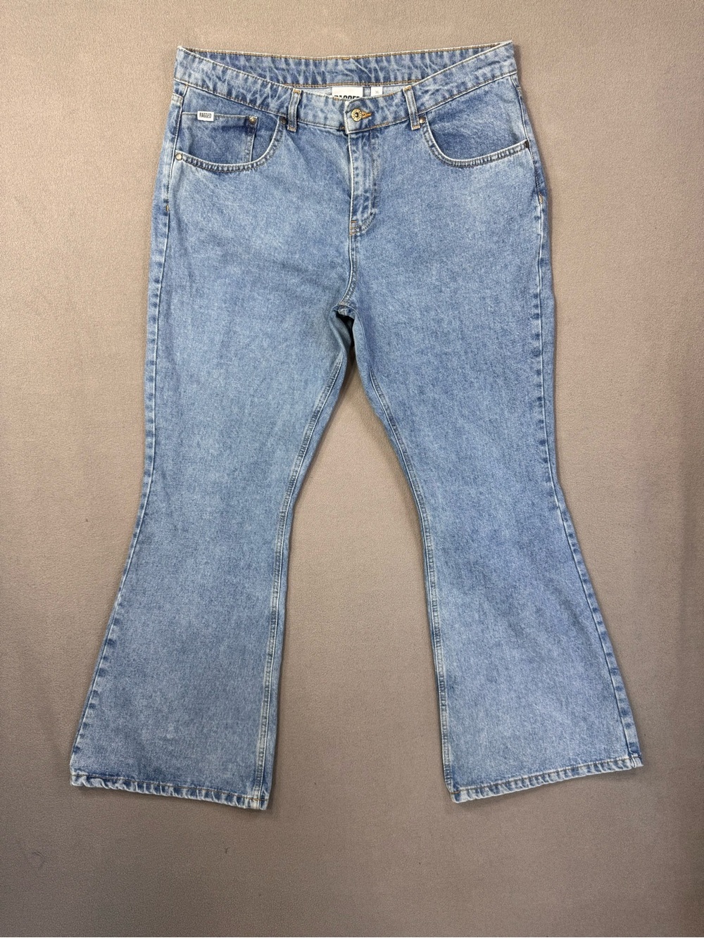The Ragged Priest Jeans Ultra Flare, High Rise Light Wash Denim, Women’s Size 36